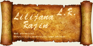 Lilijana Rajin vizit kartica